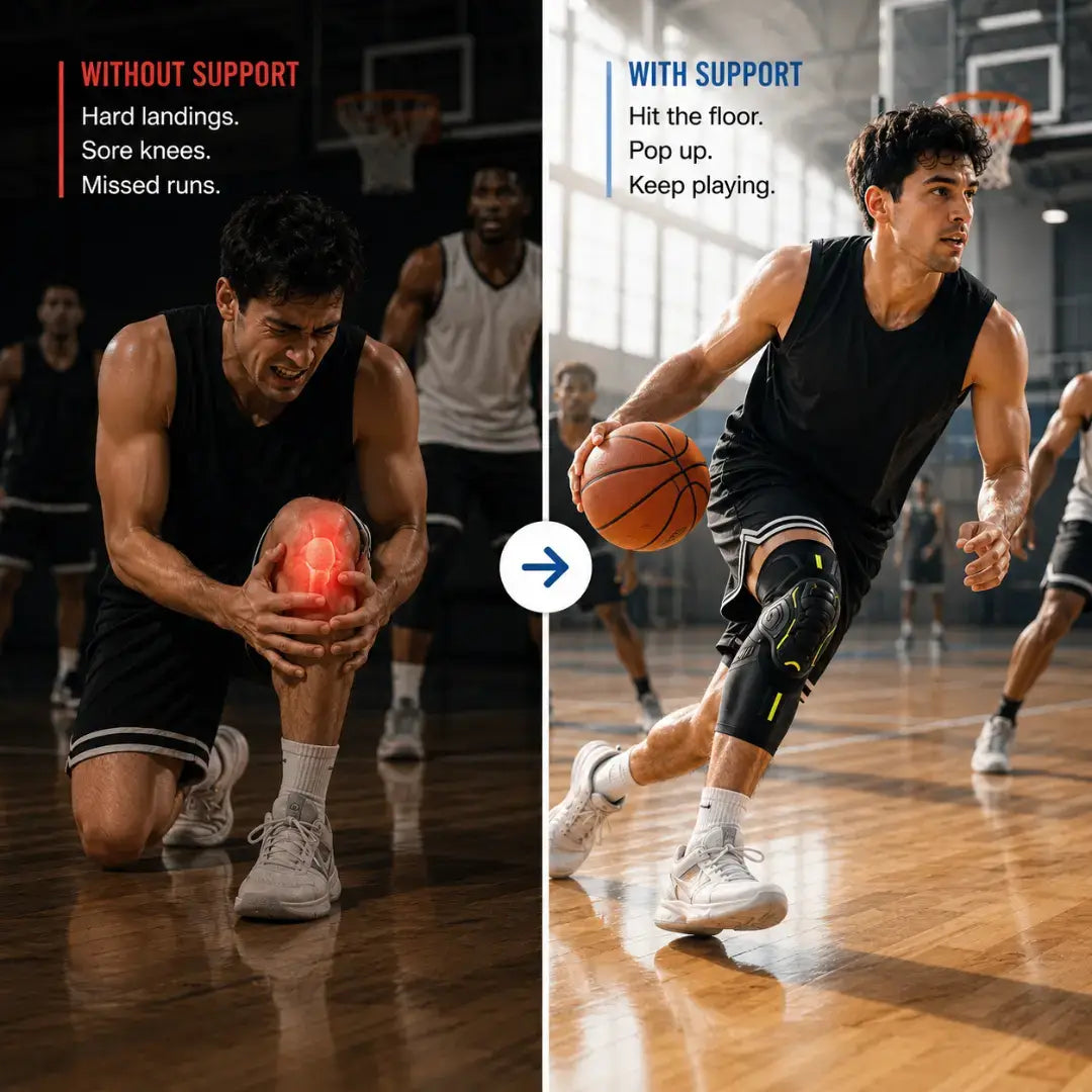 ShockPad Knee Sleeve — Impact Protection for Basketball & Contact Sports