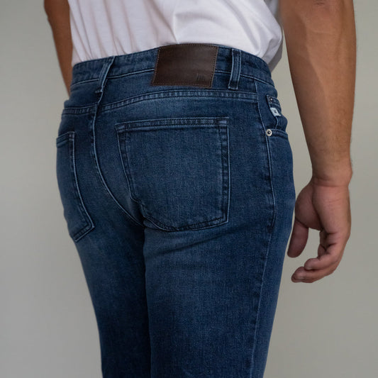 Italian Denim | Men's Black Skinny Jeans with Dark Vintage Wash | Stylish Fit for Casual Wear 1