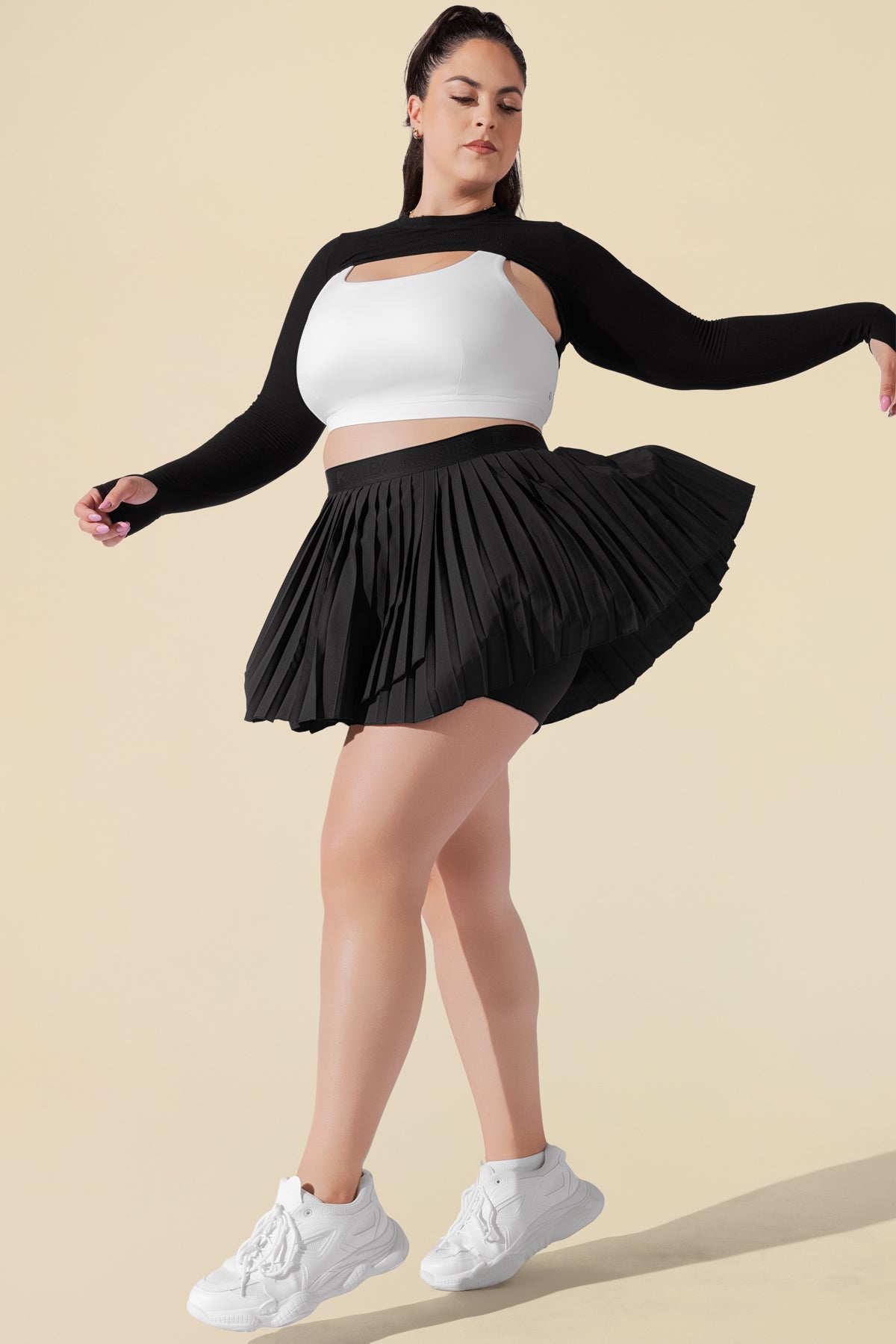Ace 'em | Black Pleated Tennis Skirt with Breathable Fabric | Stylish Performance for All-Day Comfort 3