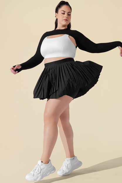 Ace 'em | Black Pleated Tennis Skirt with Breathable Fabric | Stylish Performance for All-Day Comfort 3
