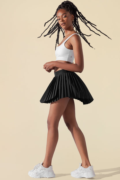 Ace 'em | Black Pleated Tennis Skirt with Breathable Fabric | Stylish Performance for All-Day Comfort 7