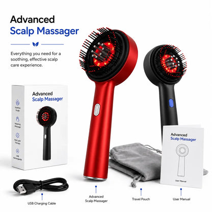 Advanced Scalp Massager with Red Light Therapy