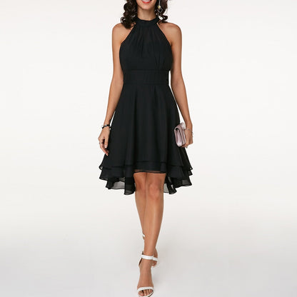 Chic Collection | Women's Halter Cocktail Dress with Tiered Skirt | Flattering Fit for Special Occasions 9