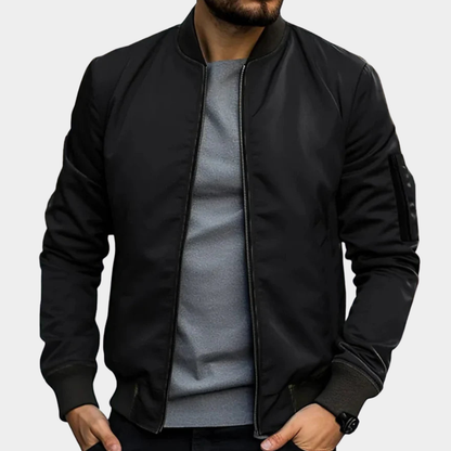 Classic Zip-Up Bomber Jacket for Men with Lightweight Design | Effortless Comfort for All-Day Wear 0