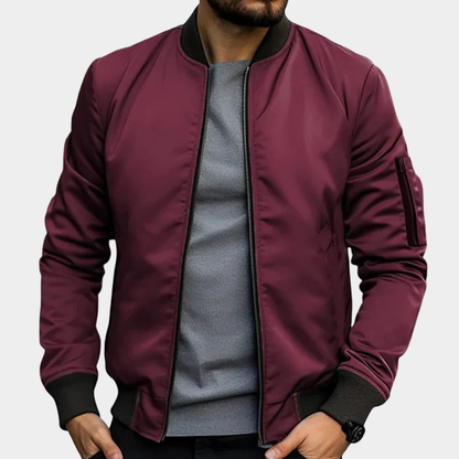 Classic Zip-Up Bomber Jacket for Men with Lightweight Design | Effortless Comfort for All-Day Wear 3