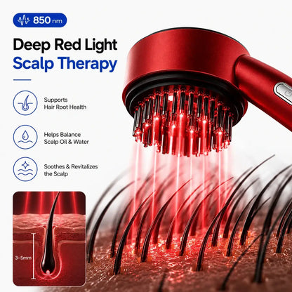 Advanced Scalp Massager with Red Light Therapy