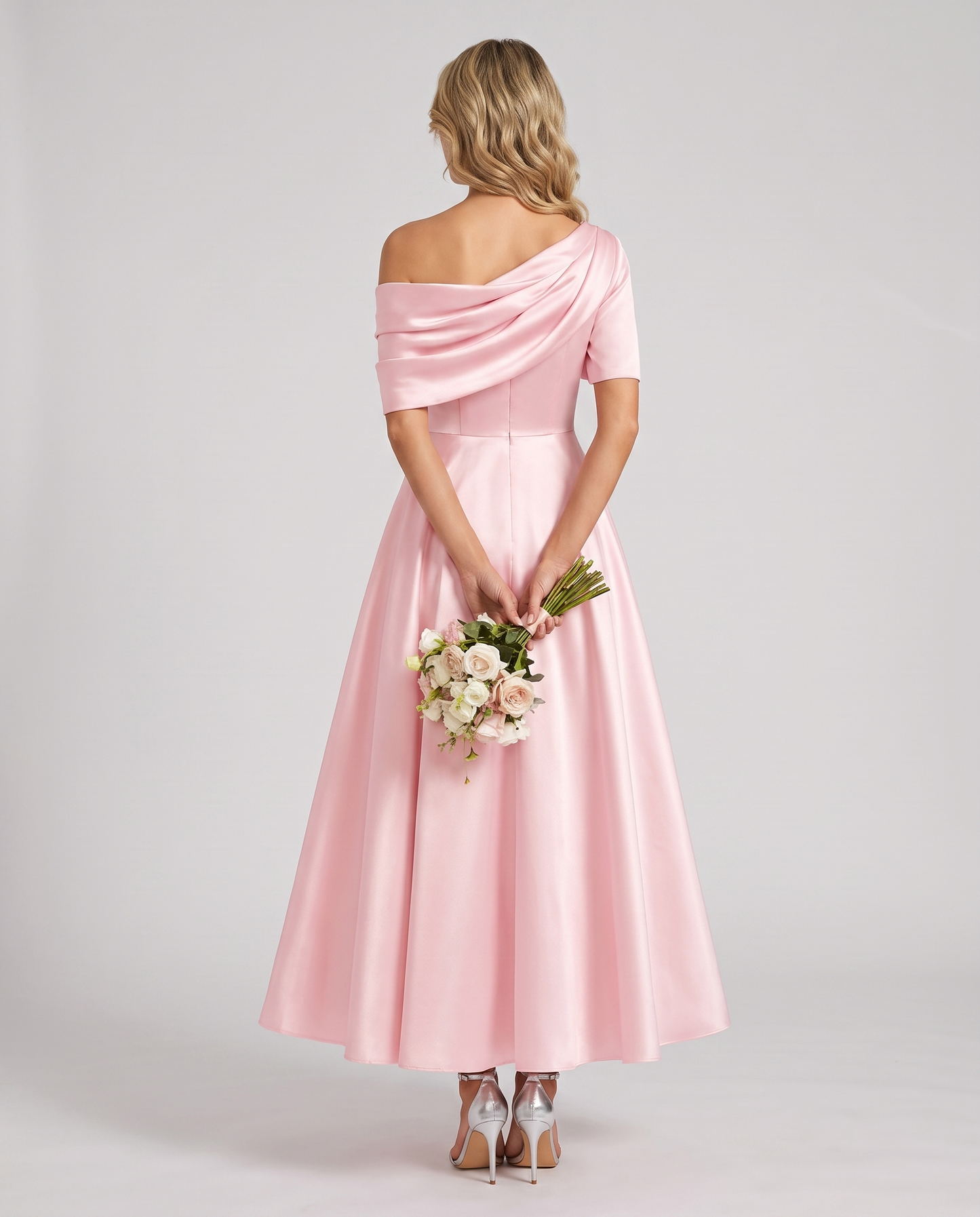 Elegant Collection | Floral Maxi Dress with One Shoulder Neckline | Flowing A-Line Silhouette for Formal Occasions 1