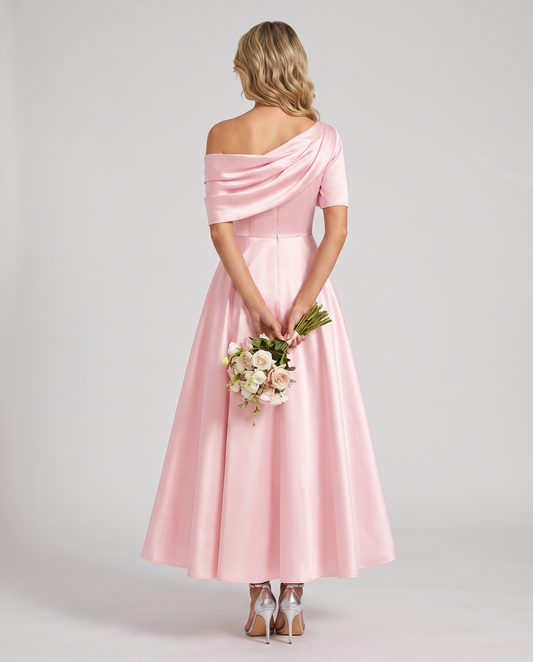 Elegant Collection | Floral Maxi Dress with One Shoulder Neckline | Flowing A-Line Silhouette for Formal Occasions 1