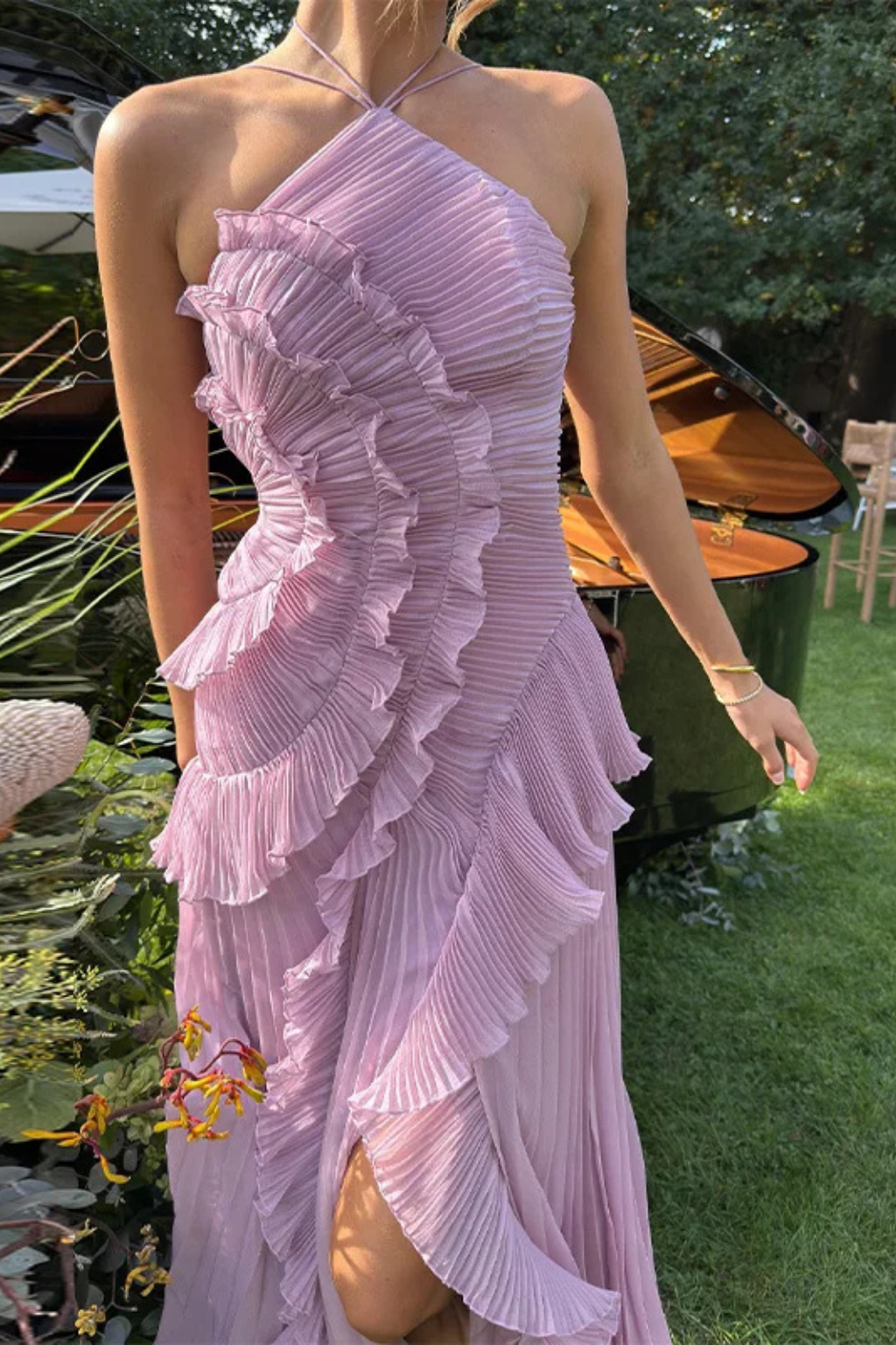 Elegant Floral Maxi Dress for Women with Layered Ruffles | Perfect for Summer Events 5