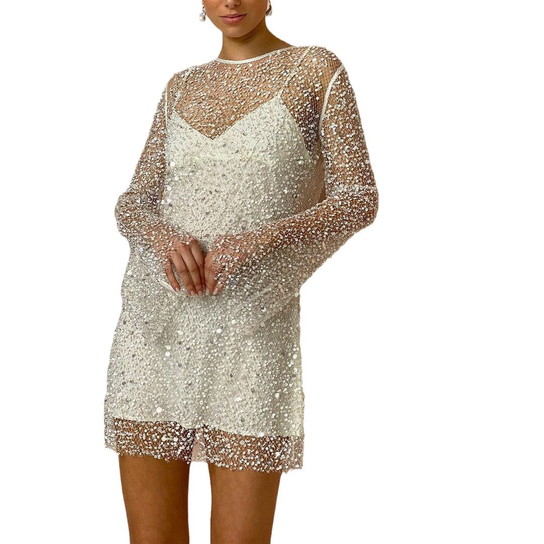 Elegant Glitter Party Dress | Shimmering Mini Dress with Flattering Fit for Unforgettable Nights 4