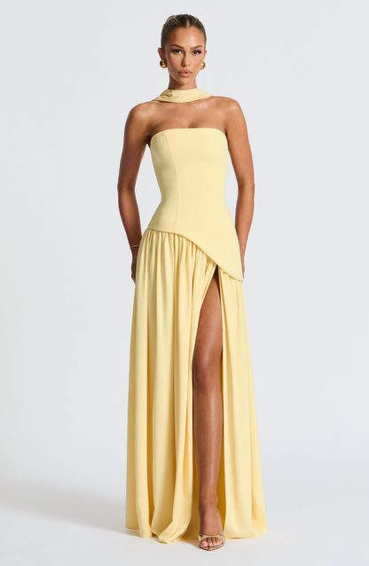Elegant White Maxi Dress | Strapless Design with High Slit for Stunning Summer Events 5