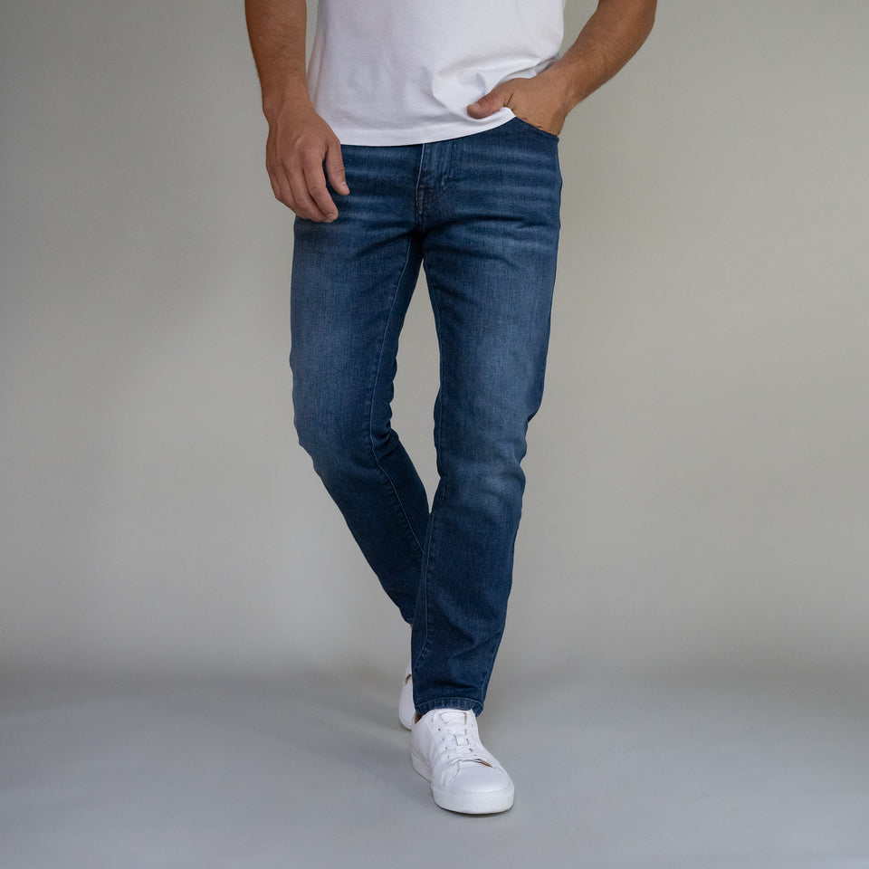 Italian Denim | Men's Black Skinny Jeans with Dark Vintage Wash | Stylish Fit for Casual Wear 0