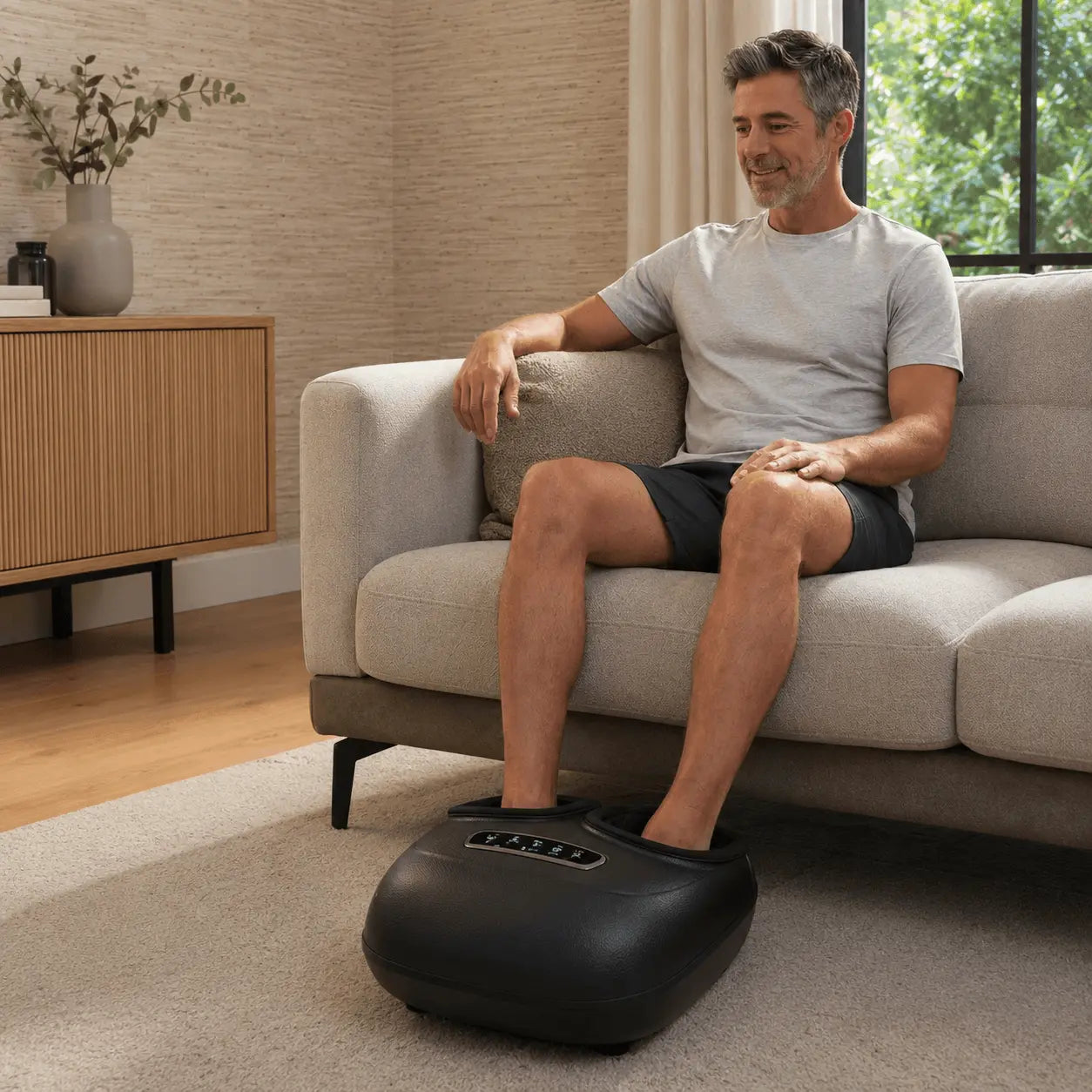 4-in-1 Shiatsu Foot Massager with Heat, Vibration, Deep Kneading, and Compress