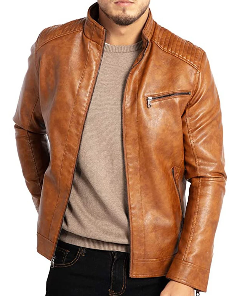 Marlon | Men's Leather Jacket with Vintage Design & Practical Pockets | Stylish Everyday Wear 3