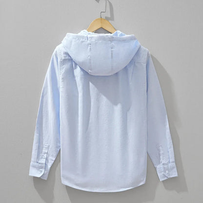 Men's Lightweight Cotton Shirt | Relaxed Fit Summer Top with Zip Closure 1