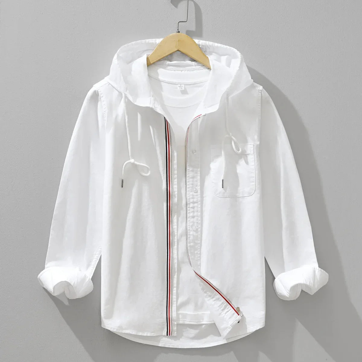 Men's Lightweight Cotton Shirt | Relaxed Fit Summer Top with Zip Closure 2
