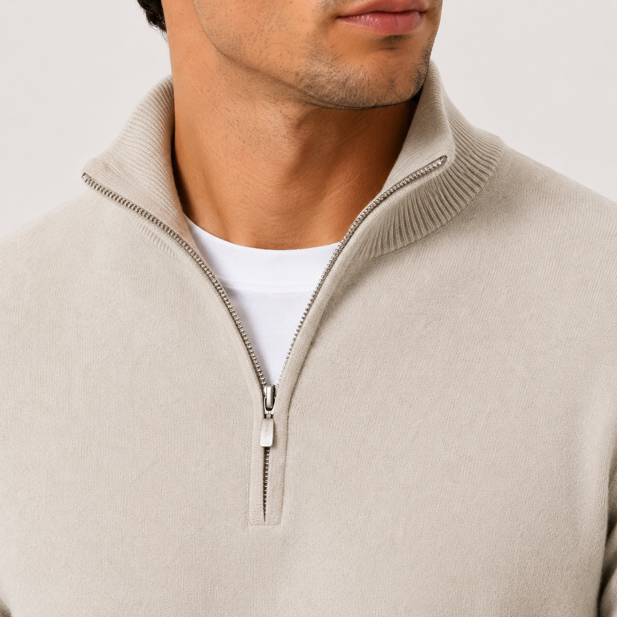 Men's Lightweight Knit Quarter-Zip Sweater | Cozy Classic Pullover for Everyday Wear 2