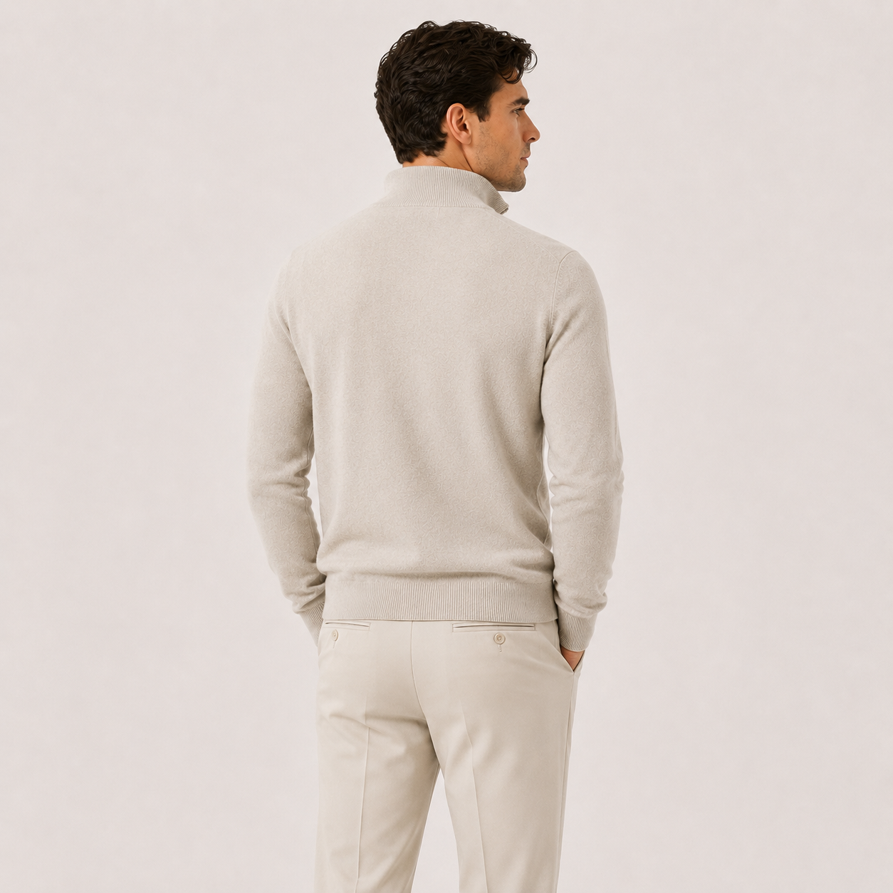 Men's Lightweight Knit Quarter-Zip Sweater | Cozy Classic Pullover for Everyday Wear 3