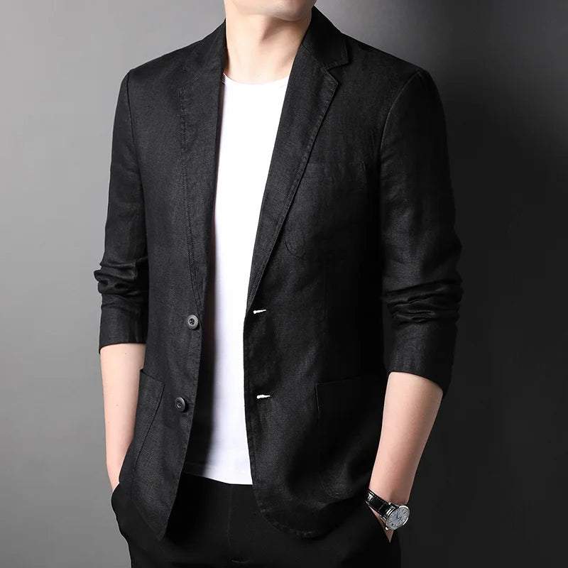 Men's Lightweight Linen Blazer | Relaxed Tailored Summer Sport Coat 0