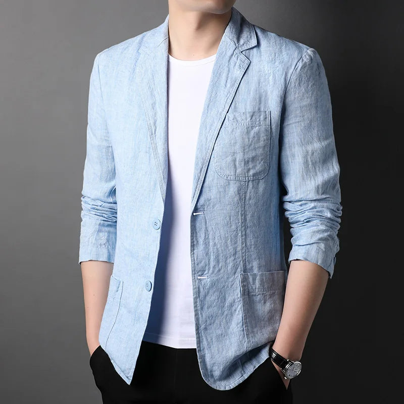 Men's Lightweight Linen Blazer | Relaxed Tailored Summer Sport Coat 1