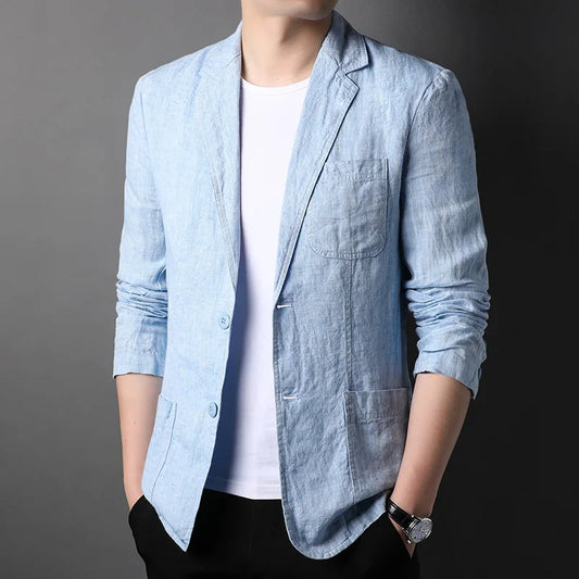 Men's Lightweight Linen Blazer | Relaxed Tailored Summer Sport Coat 1