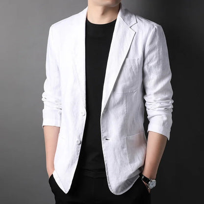 Men's Lightweight Linen Blazer | Relaxed Tailored Summer Sport Coat 2