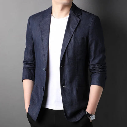Men's Lightweight Linen Blazer | Relaxed Tailored Summer Sport Coat 3