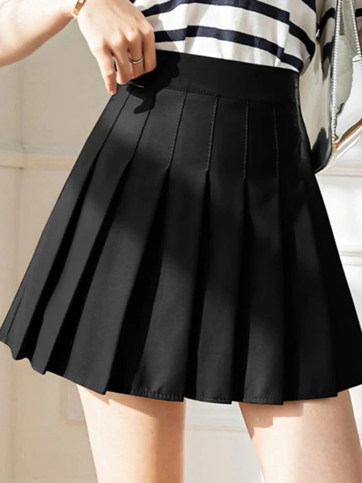 Mykonos Collection | Pleated Mini Skirt with Lightweight Fabric | Stylish Summer Skirt for Women 0