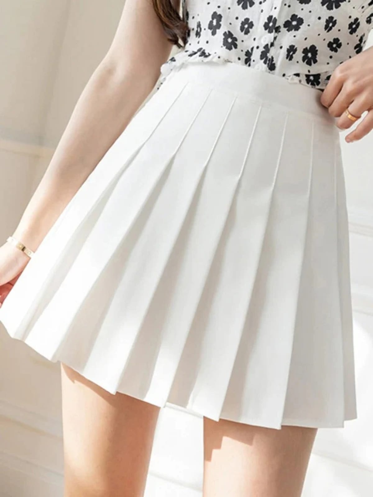 Mykonos Collection | Pleated Mini Skirt with Lightweight Fabric | Stylish Summer Skirt for Women 1