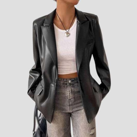 Serena Collection | Women's Oversized Black Blazer with Relaxed Fit | Versatile Layering for Effortless Style 1