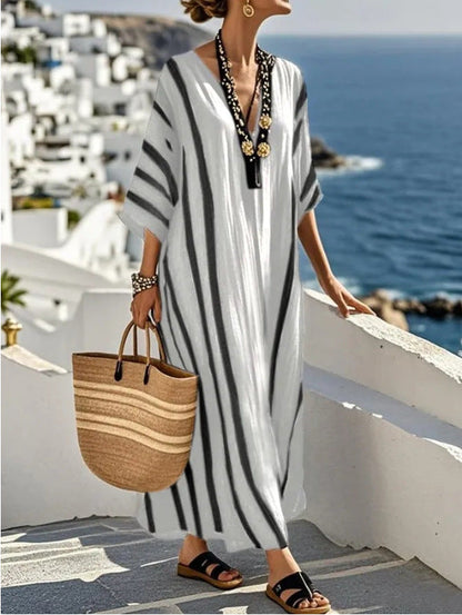 Sienna Collection | Maxi Dress for Women with Lightweight Striped Design | Effortless Summer Style in Plus Sizes Up to 5XL 4