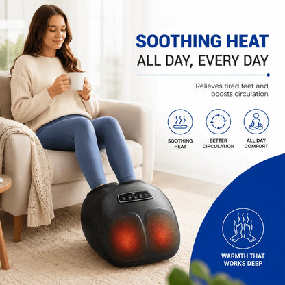 4-in-1 Shiatsu Foot Massager with Heat, Vibration, Deep Kneading, and Compress