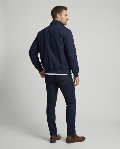 Stylish Harrington Jacket for Men with Tartan Lining | Relaxed Fit and Multiple Pockets for Versatile Layering 3