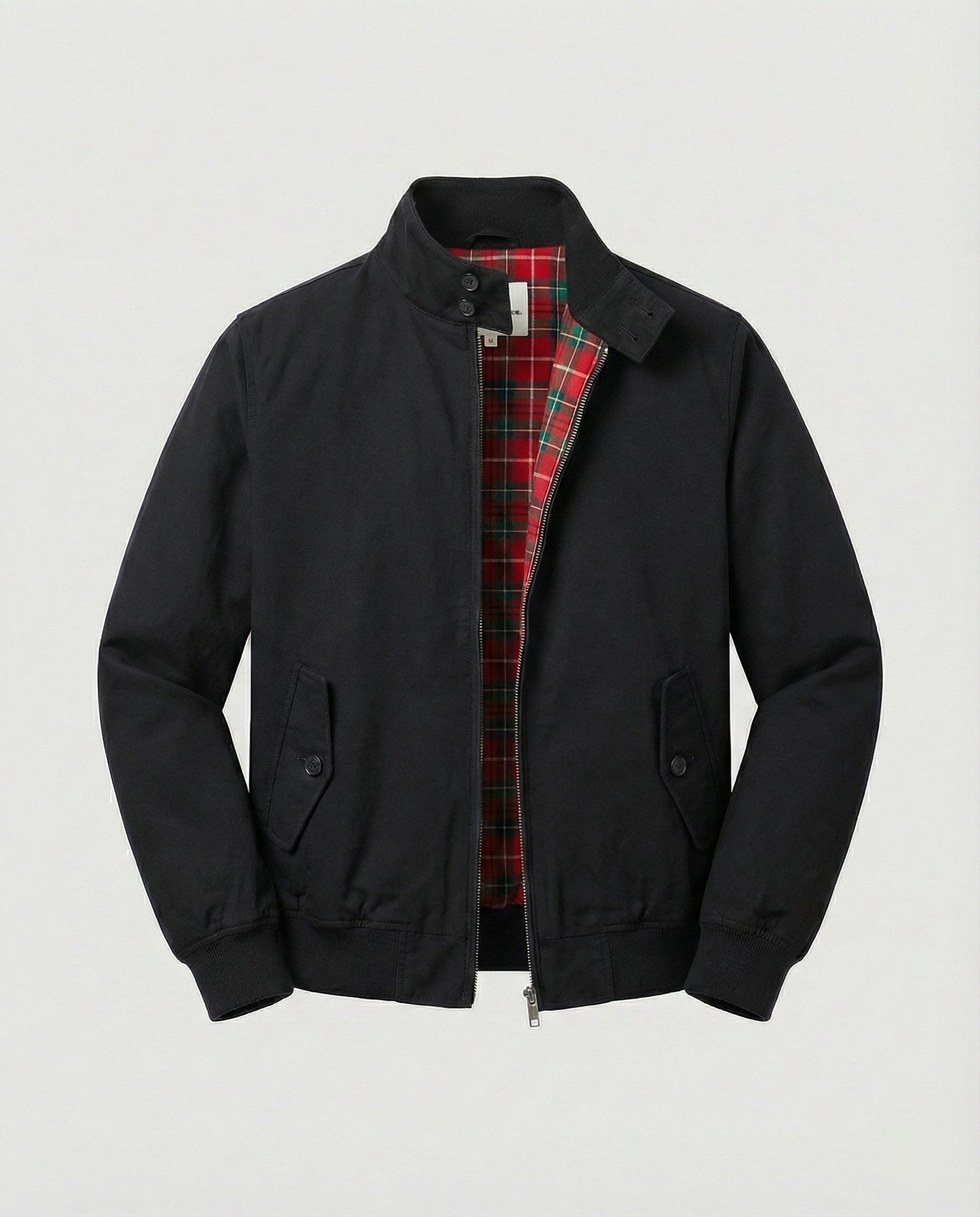 Stylish Harrington Jacket for Men with Tartan Lining | Relaxed Fit and Multiple Pockets for Versatile Layering 7