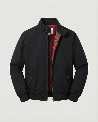 Stylish Harrington Jacket for Men with Tartan Lining | Relaxed Fit and Multiple Pockets for Versatile Layering 7