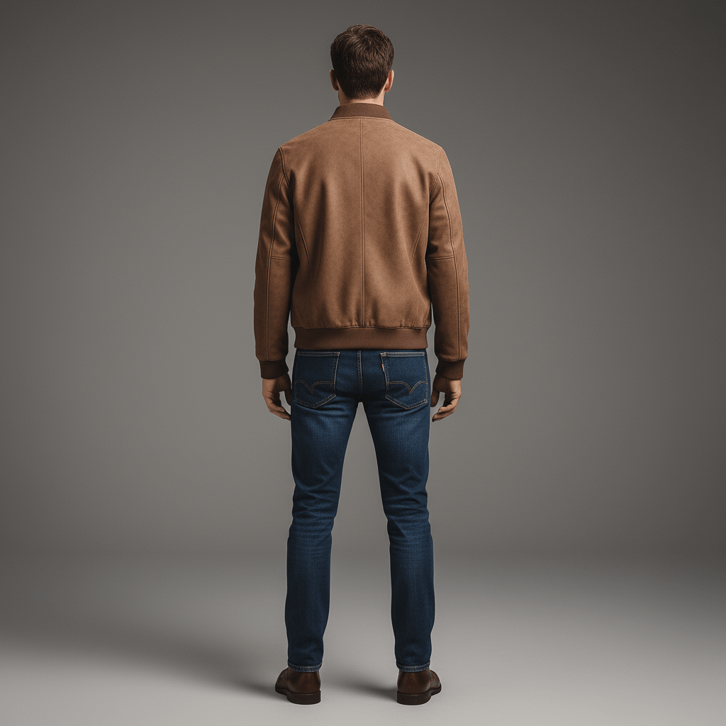 Urban Suede | Men's Bomber Jacket with Luxe Vegan Fabric | Stylish Outerwear for Effortless Elegance 1