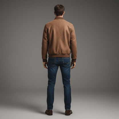 Urban Suede | Men's Bomber Jacket with Luxe Vegan Fabric | Stylish Outerwear for Effortless Elegance 1