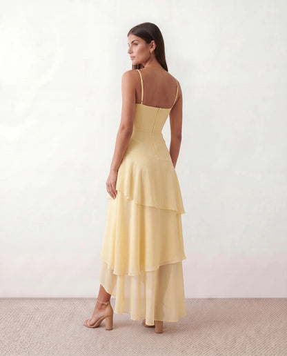 Women's Chiffon Maxi Dress | Elegant Sweetheart Formal Attire for Wedding Guests 2