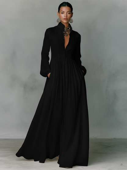 Women's Cotton Linen Maxi Dress | Elegant Patchwork Summer Attire 6