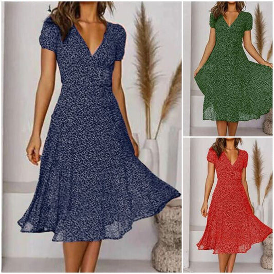 Women's High-Quality A-Line Summer Dress | Stylish Flattering V-Neck Design 1