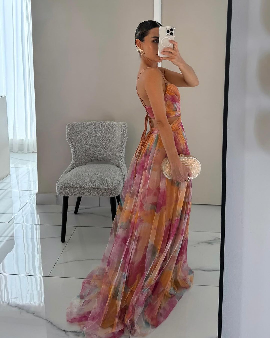 Women's Lightweight Floral Maxi Dress | Elegant Sleeveless Summer Gown 3