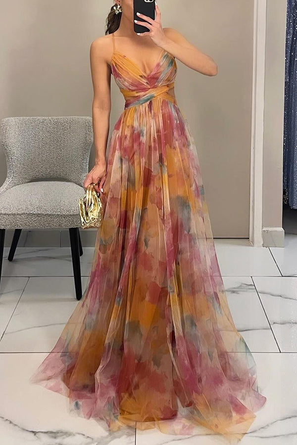 Women's Lightweight Floral Maxi Dress | Elegant Sleeveless Summer Gown 4