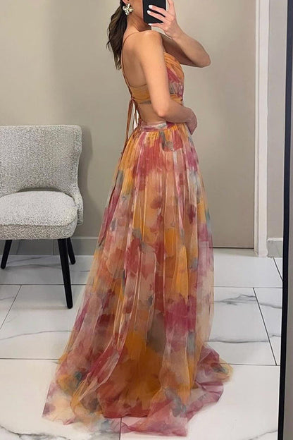 Women's Lightweight Floral Maxi Dress | Elegant Sleeveless Summer Gown 5