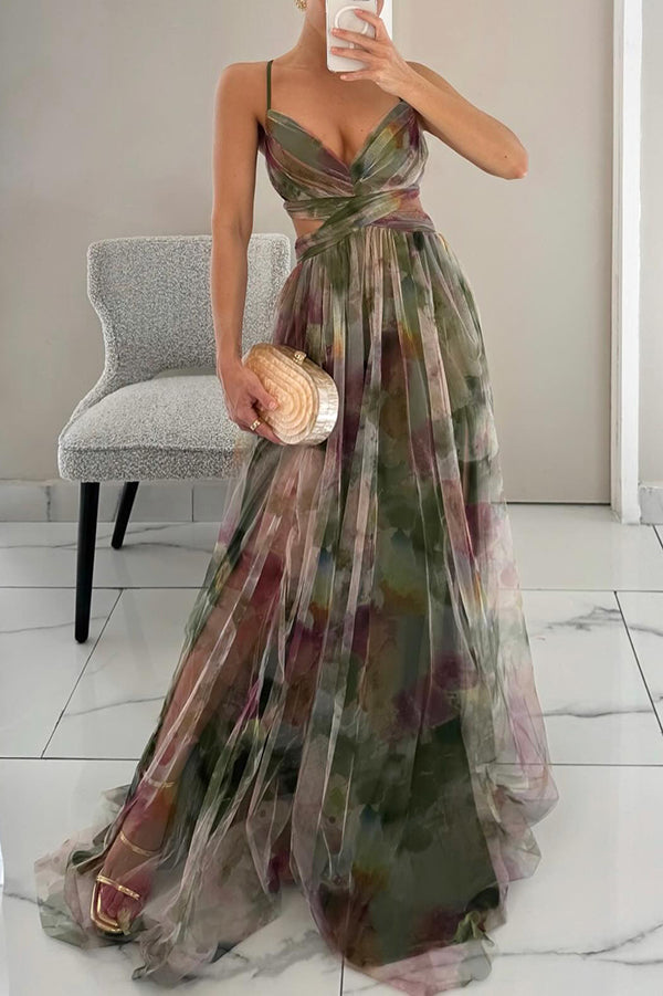 Women's Lightweight Floral Maxi Dress | Elegant Sleeveless Summer Gown 8