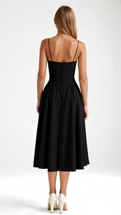 Women's Lightweight Floral Midi Dress | Elegant Sweetheart Neckline Summer Dress 4