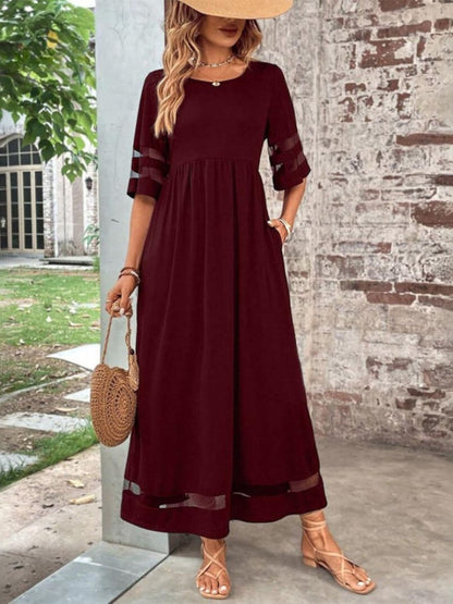 Women's Lightweight Polyester Spandex Dress | Chic Summer Tummy Flattering Coverage 1