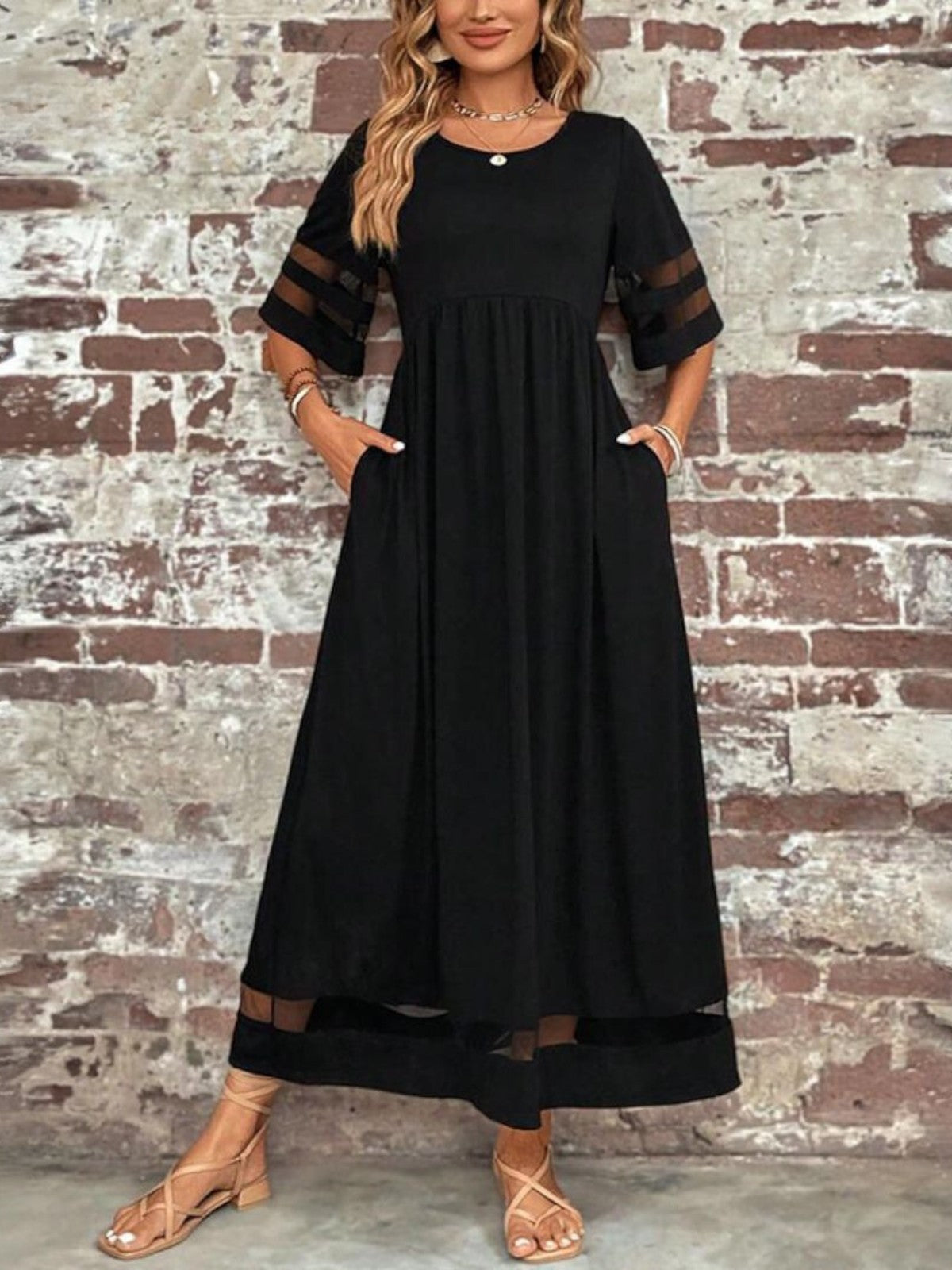 Women's Lightweight Polyester Spandex Dress | Chic Summer Tummy Flattering Coverage 3