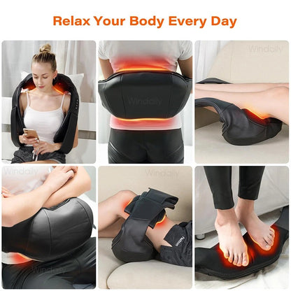 Deep Kneading Shiatsu Neck and Shoulder Massager with Heat