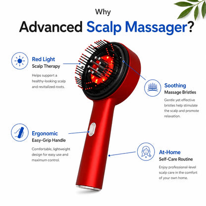 Advanced Scalp Massager with Red Light Therapy