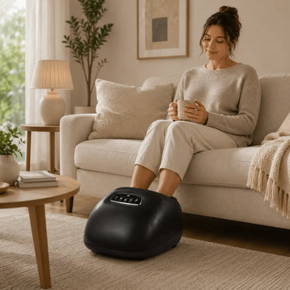 4-in-1 Shiatsu Foot Massager with Heat, Vibration, Deep Kneading, and Compress